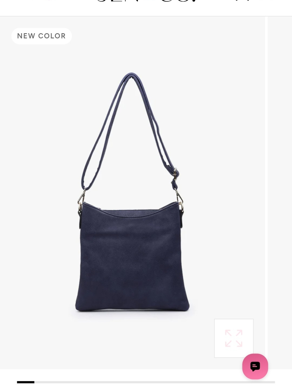 Jen & Co. Emma Navy Crossbody Shoulder Bag Vegan Leather